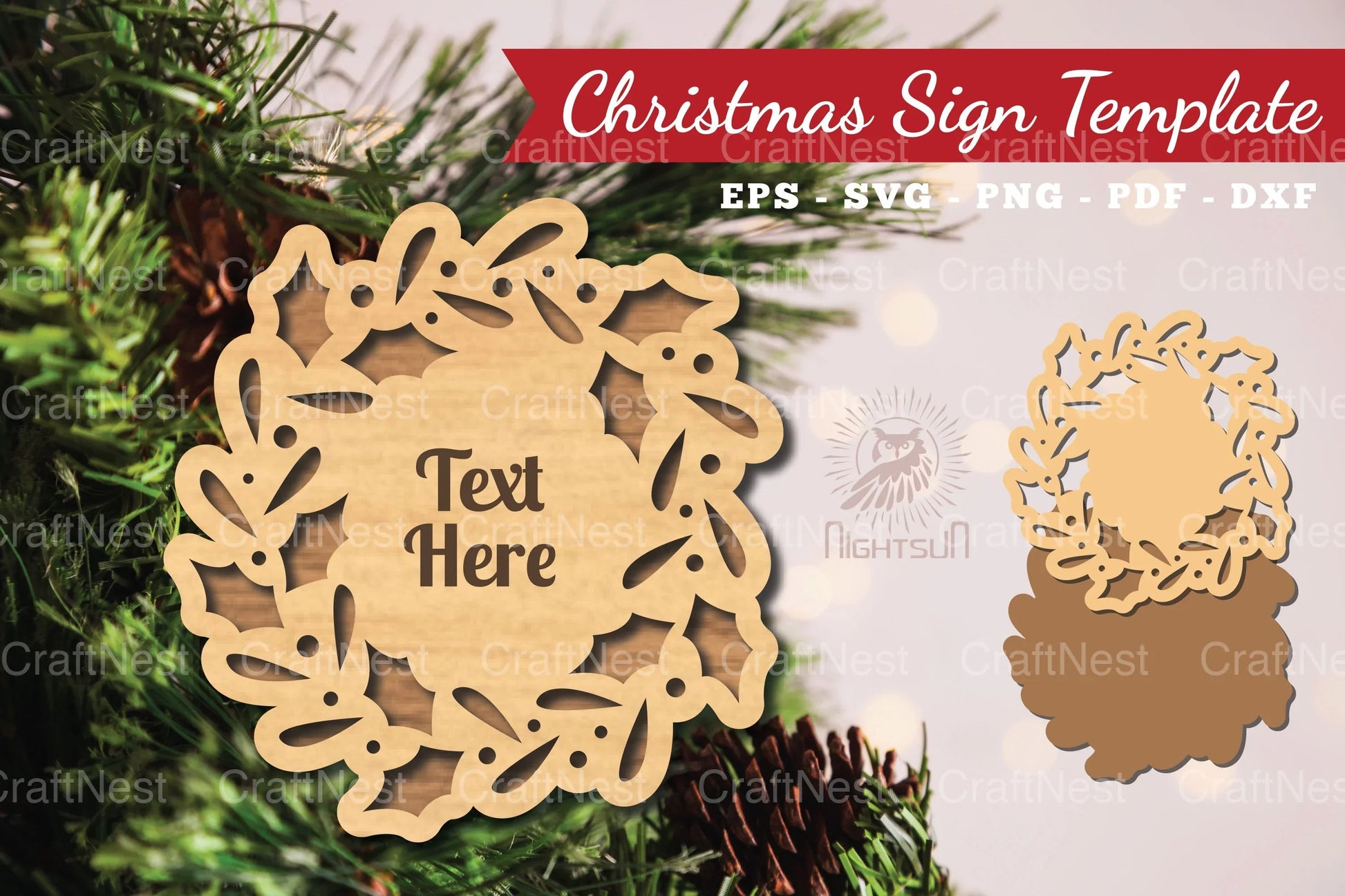 Christmas Sign Laser Cut Template Bundle - CraftNest - Digital Crafting and Art