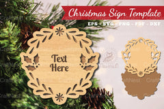 Christmas Sign Laser Cut Template - Clipart Bundle - CraftNest - Digital Crafting and Art