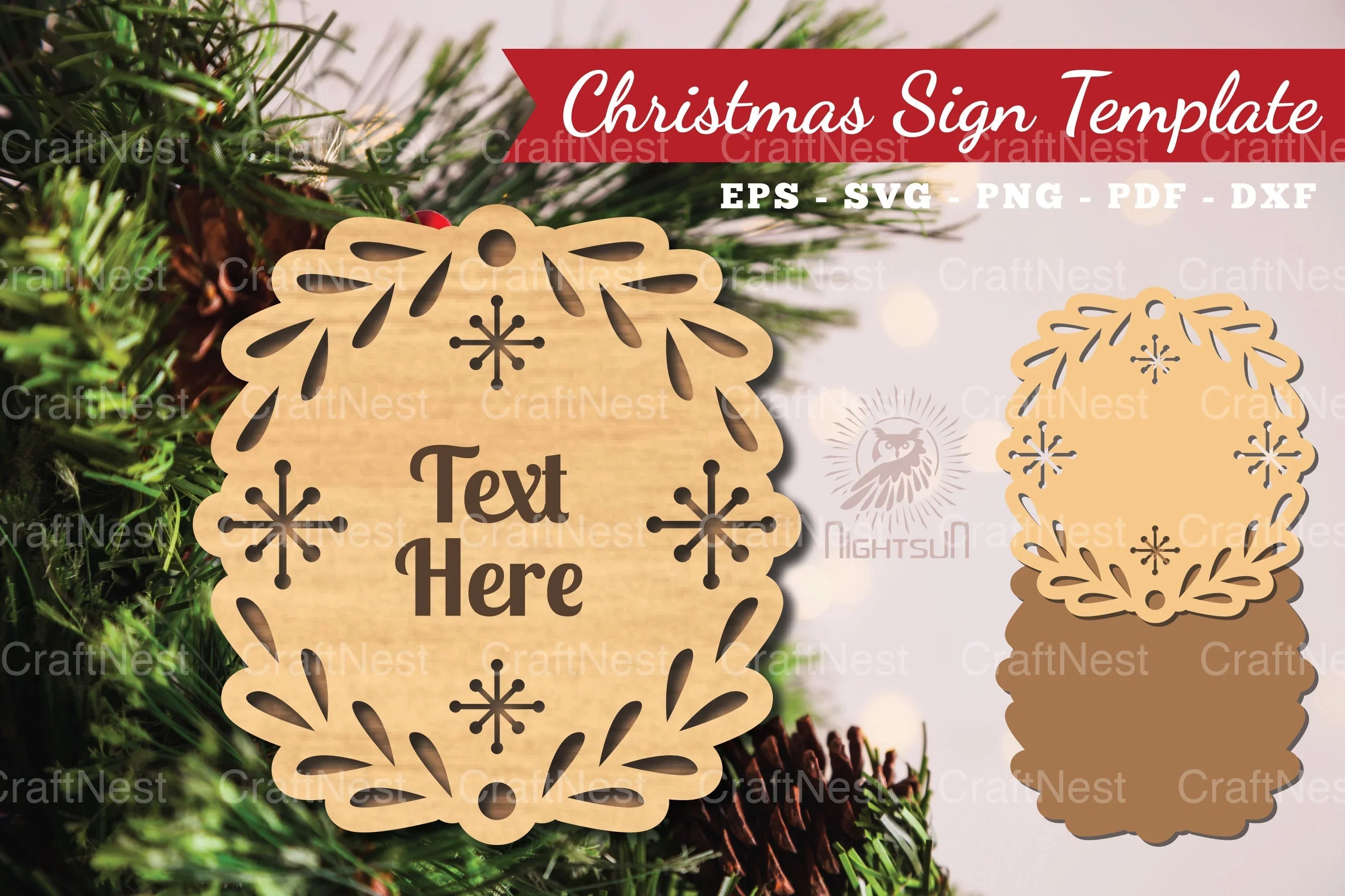 Christmas Sign Laser Cut Template Bundle - CraftNest - Digital Crafting and Art