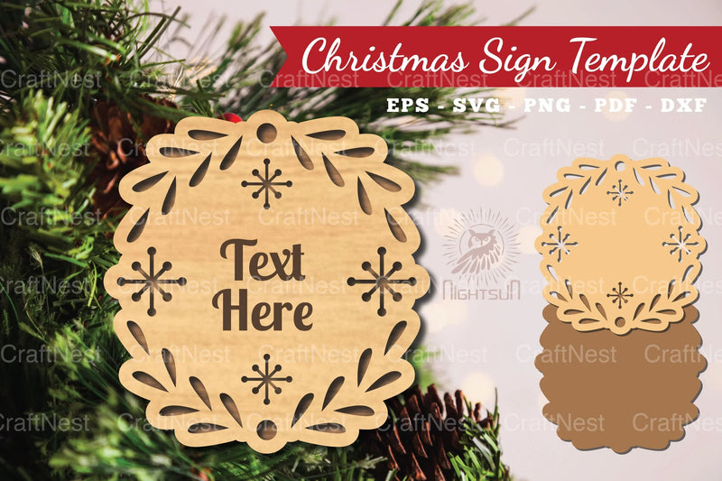 Christmas Sign Laser Cut Template Bundle - CraftNest - Digital Crafting and Art