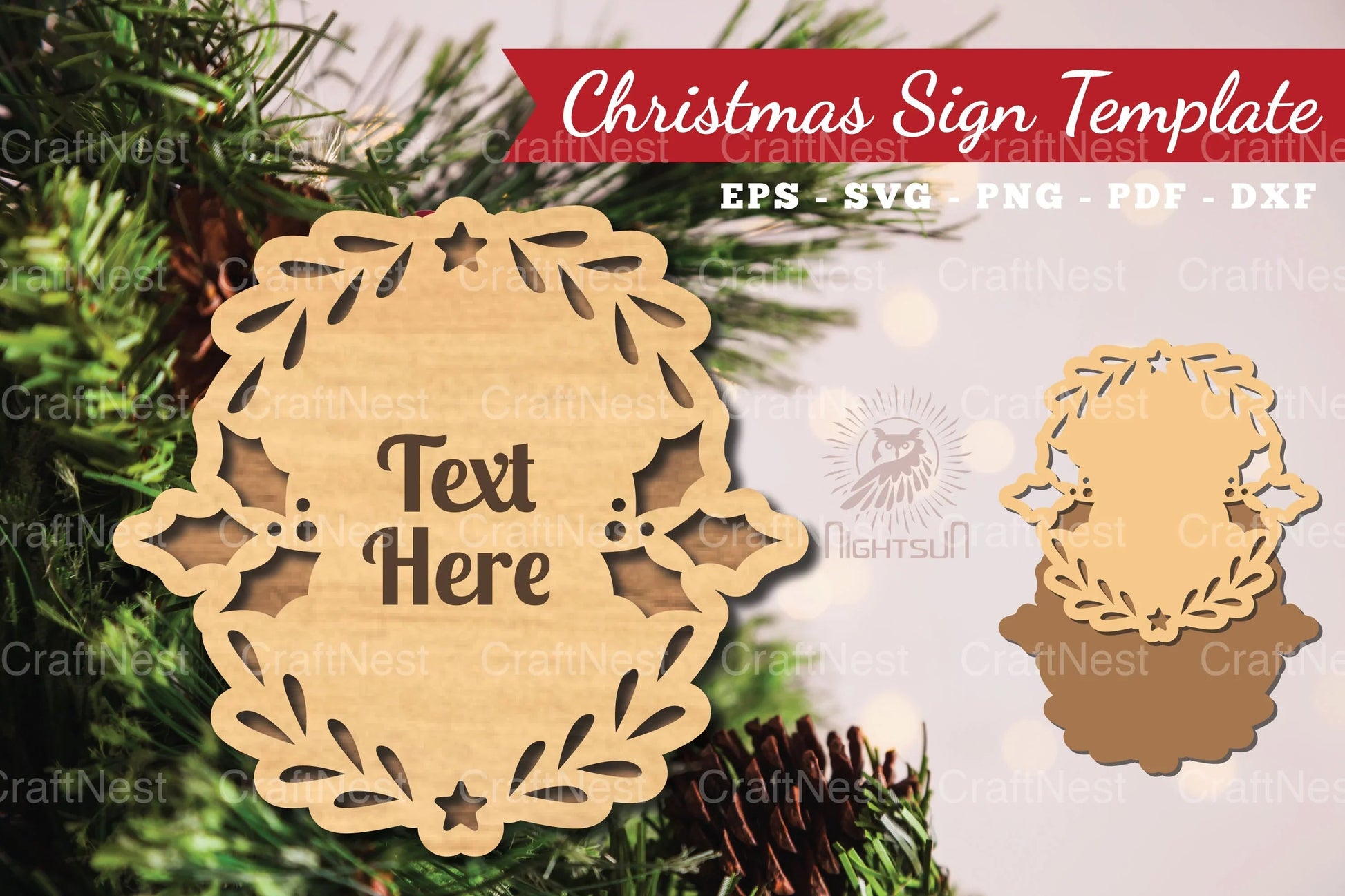 Christmas Sign Laser Cut Template Bundle - CraftNest - Digital Crafting and Art