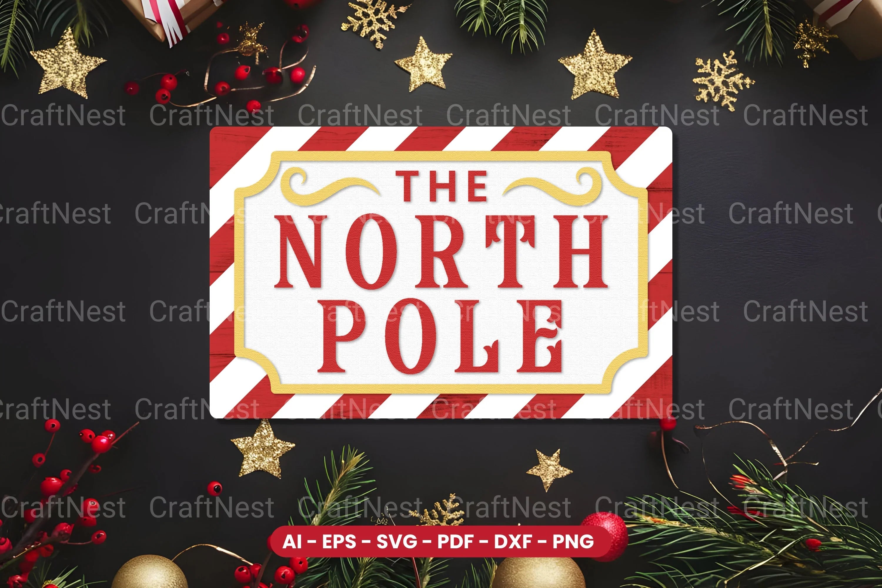 Christmas Sign Laser Cut SVG Bundle Clipart - CraftNest - Digital Crafting and Art