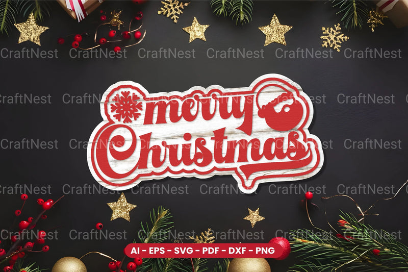 Christmas Sign Laser Cut SVG Bundle - Clipart Bundle - CraftNest - Digital Crafting and Art