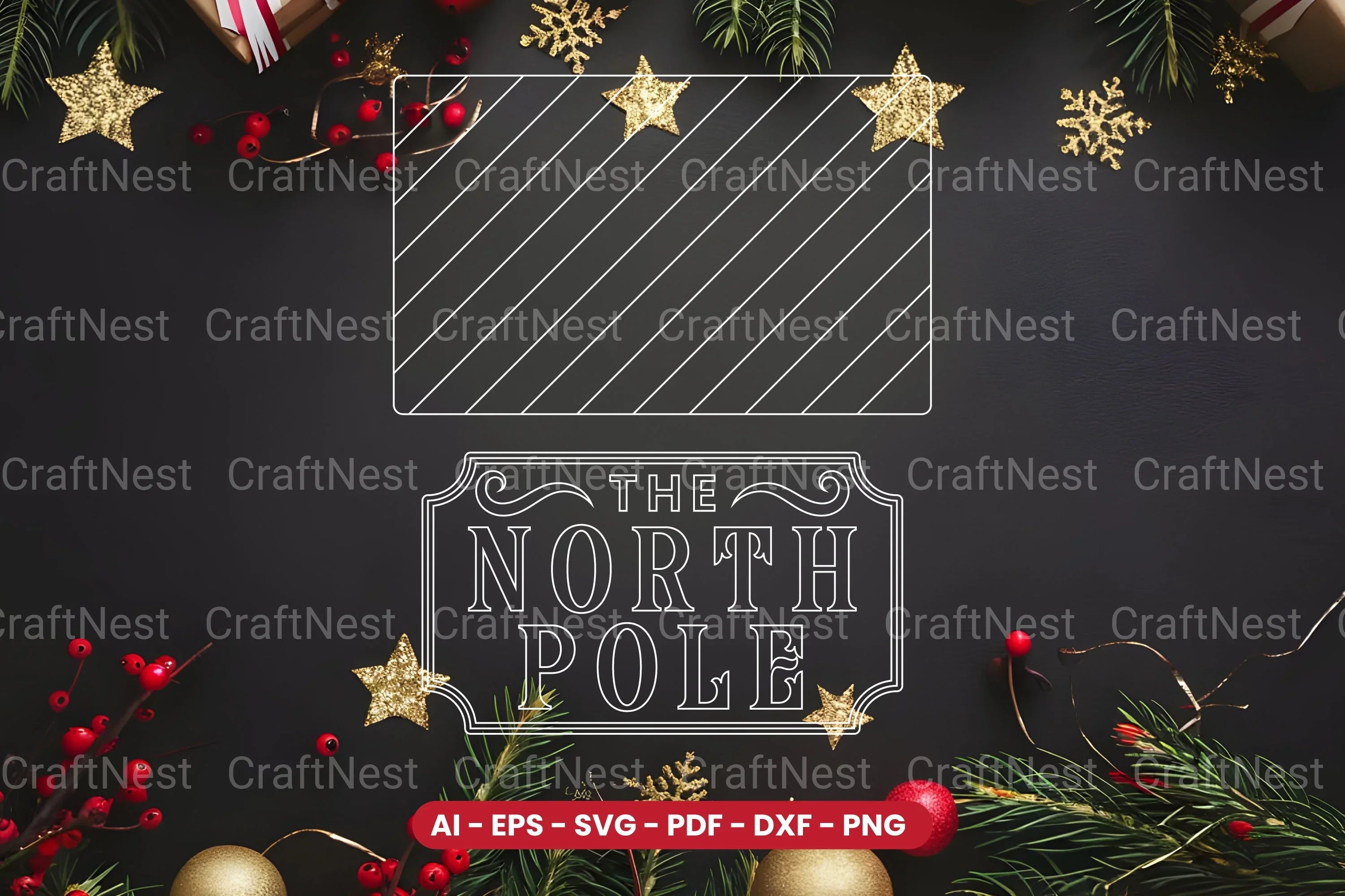 Christmas Sign Laser Cut SVG Bundle Clipart - CraftNest - Digital Crafting and Art