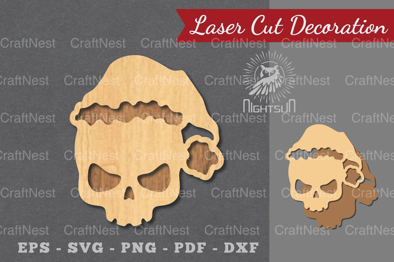 Christmas Skull Laser Cut Decoration Clipart Bundle - CraftNest - Digital Crafting and Art