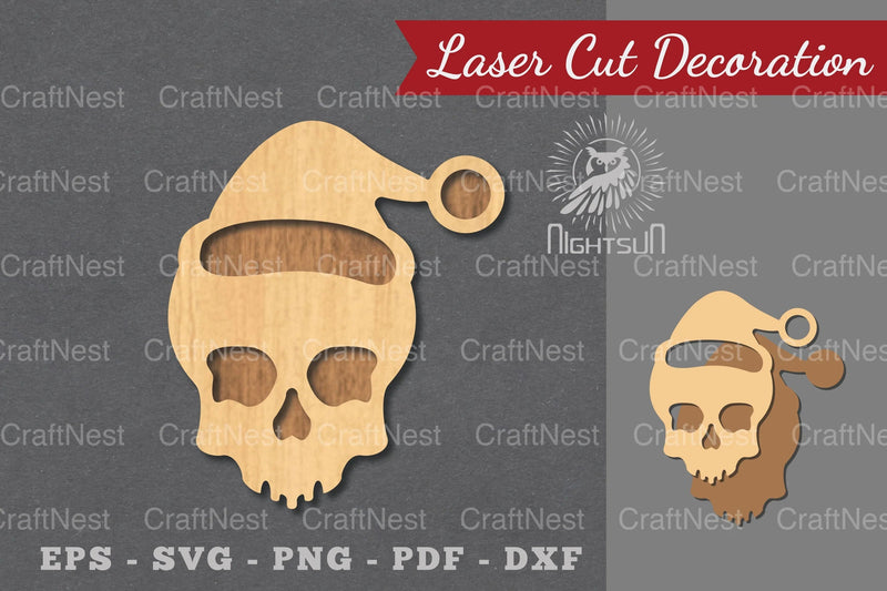 Christmas Skull Laser Cut Decoration Clipart Bundle - CraftNest - Digital Crafting and Art