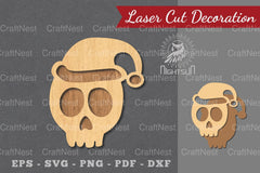 Christmas Skull Laser Cut Decoration Clipart Bundle - CraftNest - Digital Crafting and Art