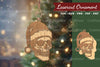 Christmas Skull Lasercut Ornament Clipart Bundle