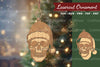 Christmas Skull Lasercut Ornament Clipart Bundle
