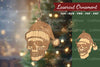 Christmas Skull Lasercut Ornament Clipart Bundle