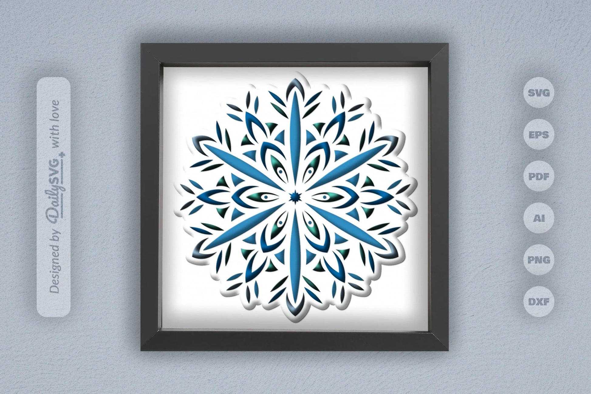Christmas Snowflake Mandala Papercut SVG Bundle - CraftNest - Digital Crafting and Art