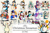 Christmas Snowman Clipart Bundle