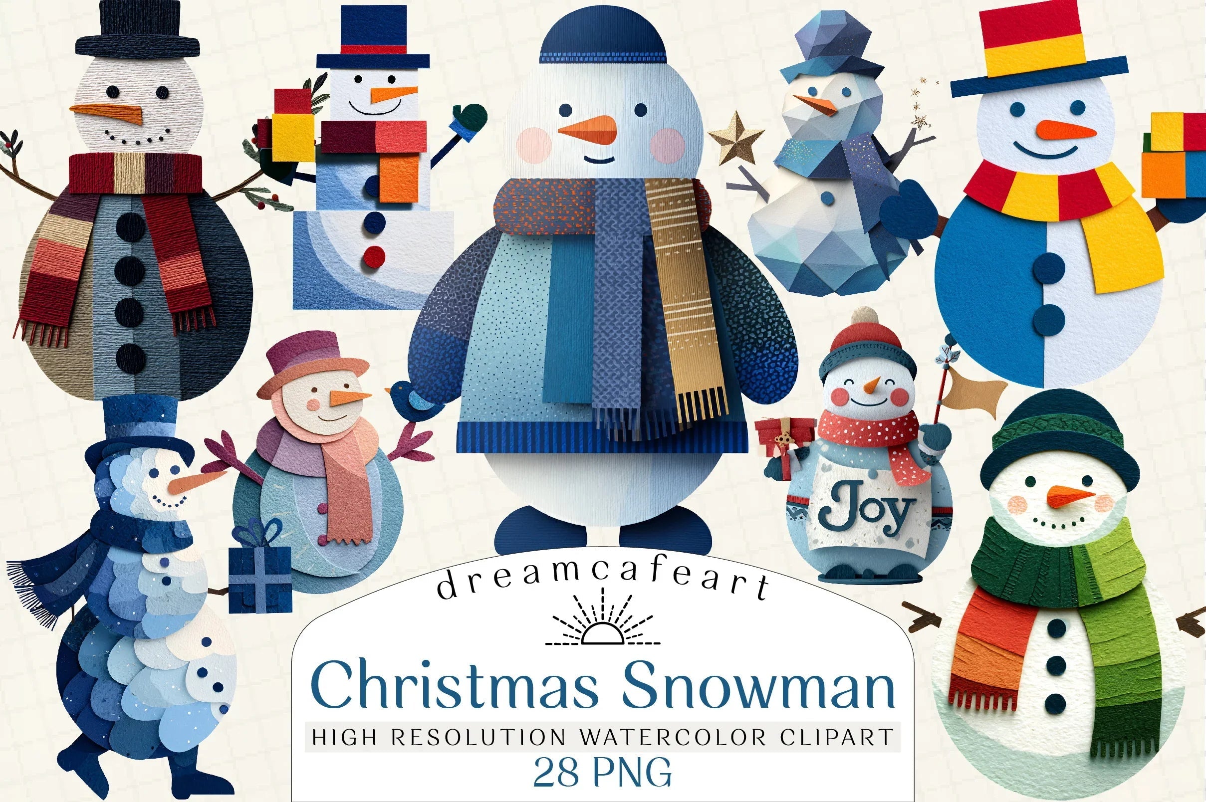 Christmas Snowman Clipart Bundle - CraftNest - Digital Crafting and Art