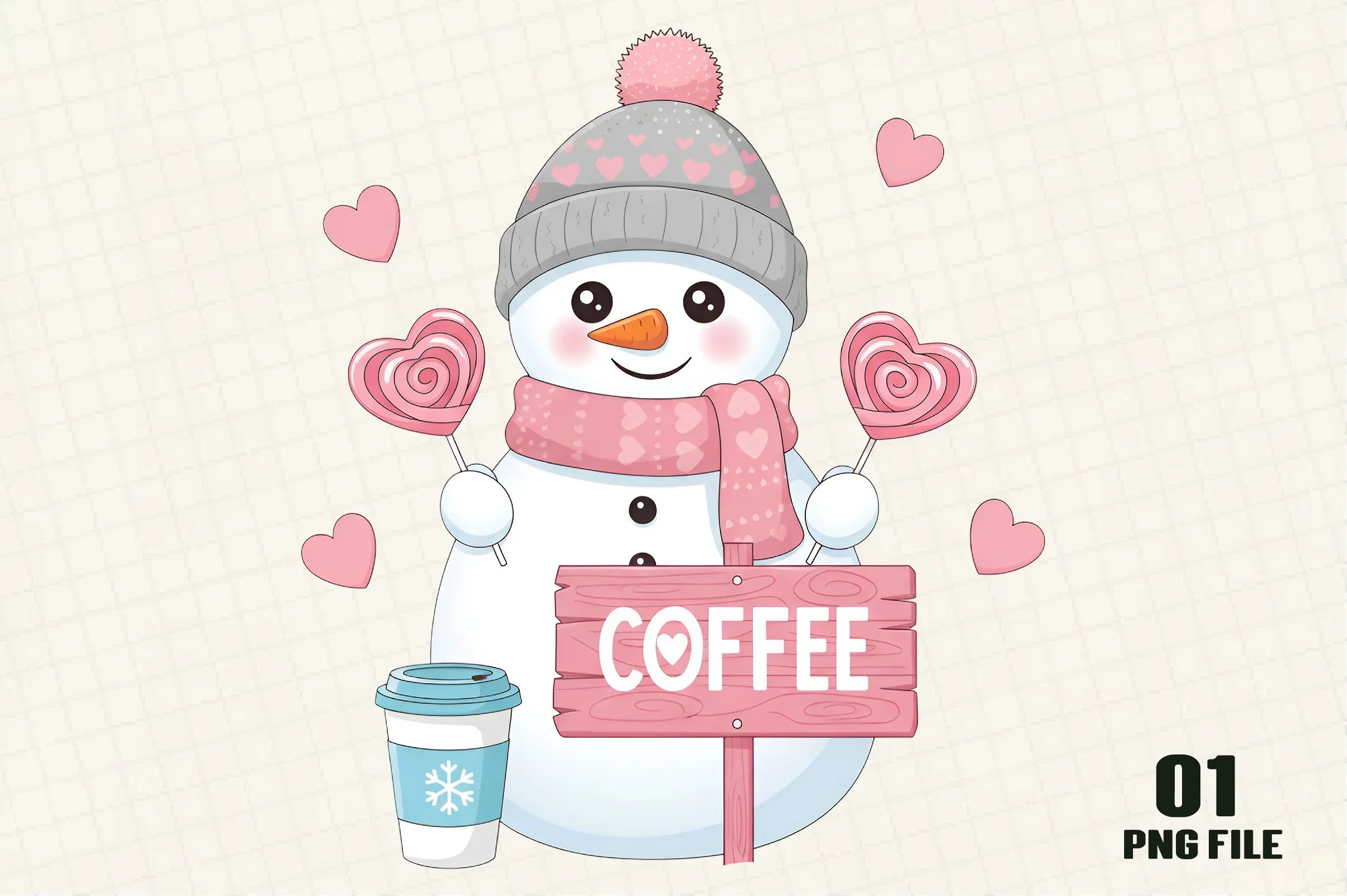 Christmas Snowman Coffee Clipart Bundle - CraftNest - Digital Crafting and Art