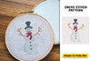 Christmas Snowman Cross Stitch Clipart Bundle