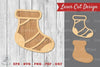 Christmas Sock Laser Cut Decoration Clipart Bundle