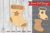 Christmas Sock Laser Cut Decoration Clipart Bundle