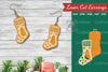Christmas Sock Laser Cut Earrings SVG Bundle