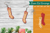 Christmas Sock Laser Cut Earrings SVG Bundle
