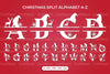 Christmas Split Alphabet A-Z SVG Bundle