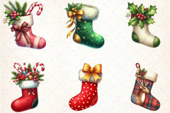 Christmas Stockings Clipart Bundle - CraftNest - Digital Crafting and Art