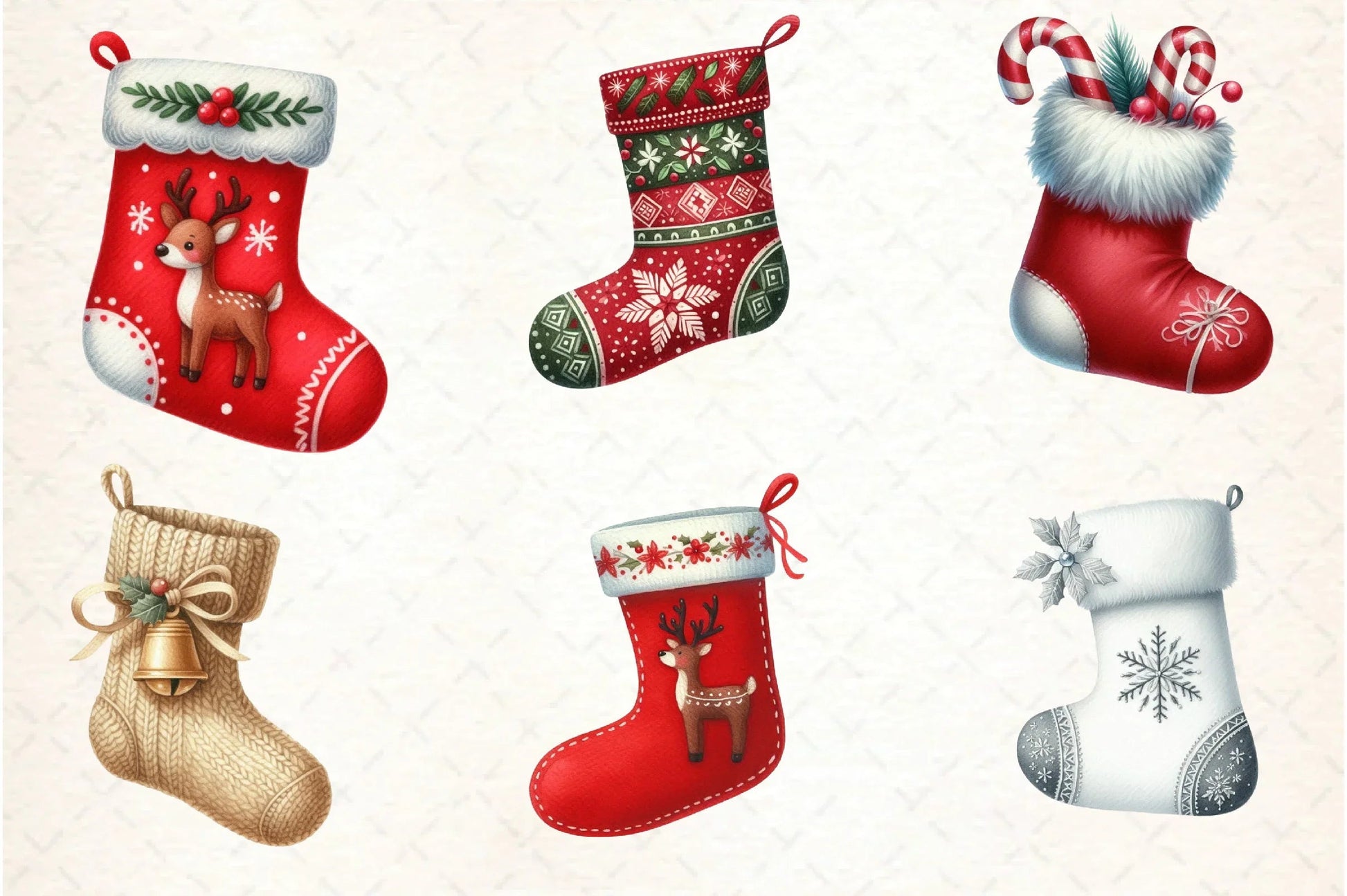 Christmas Stockings Clipart Bundle - CraftNest - Digital Crafting and Art
