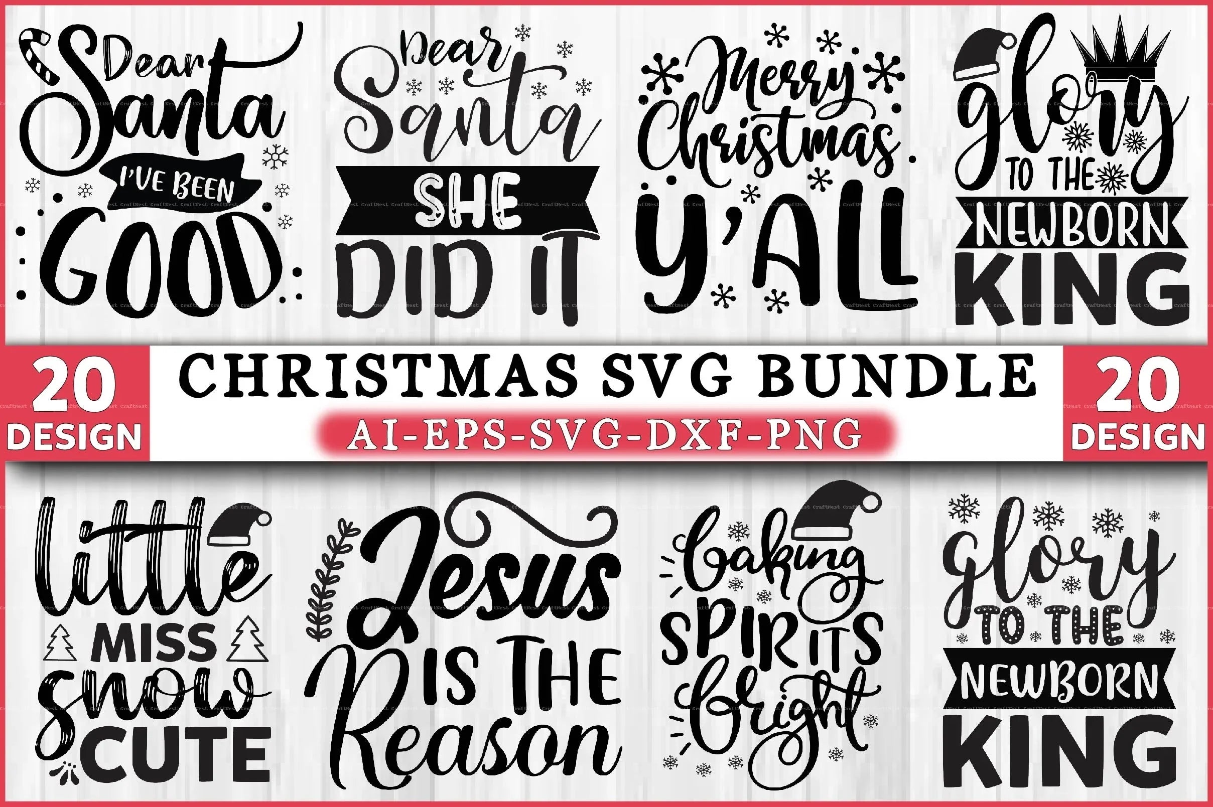 Christmas Design SVG Bundle  Pack