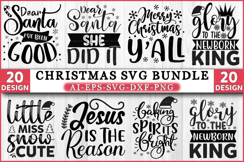 Christmas Design SVG Bundle  Pack - CraftNest - Digital Crafting and Art