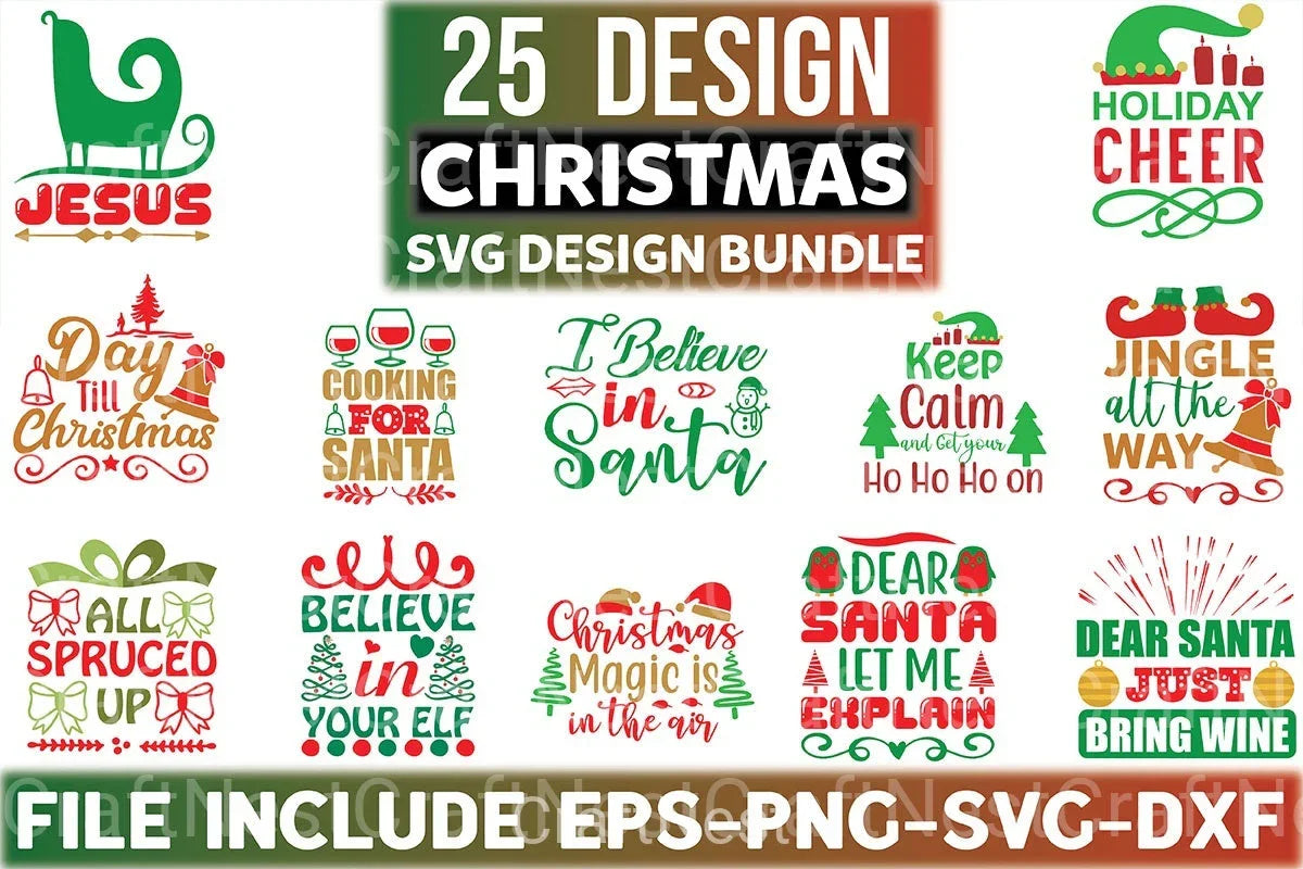 Christmas Design 8 Bundle - CraftNest - Digital Crafting and Art