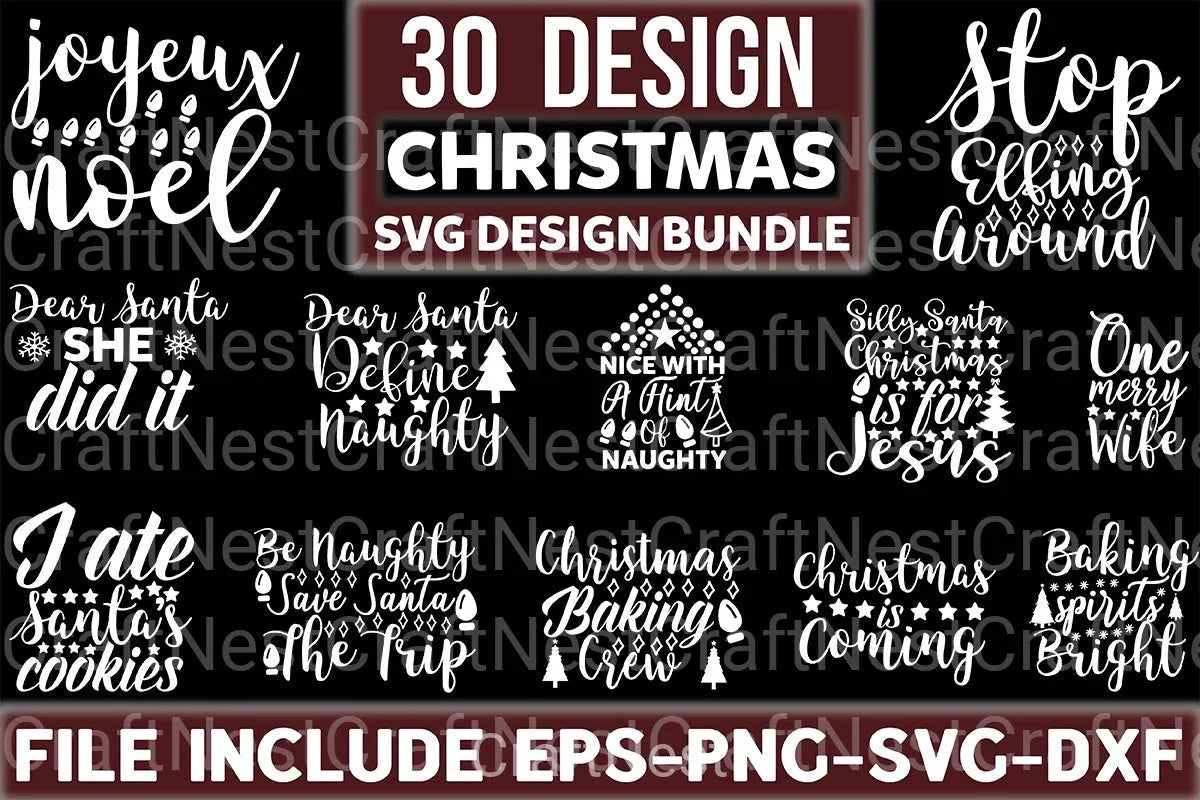 Christmas Design Bundle 33 - CraftNest - Digital Crafting and Art