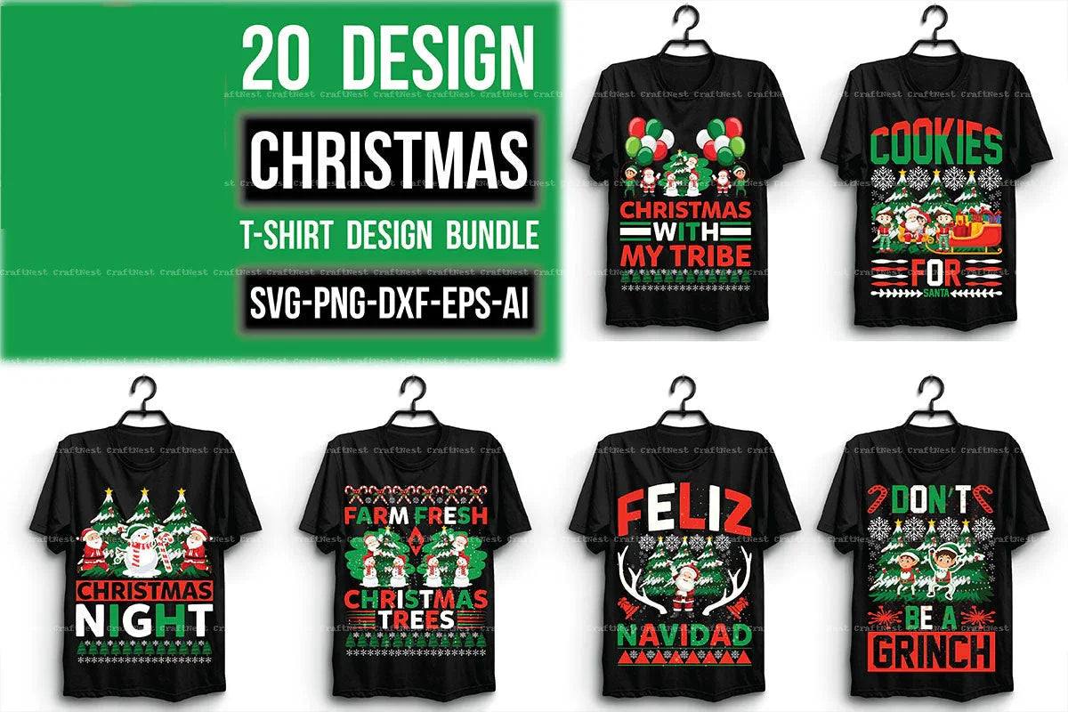 Christmas T-Shirt Design SVG Bundle