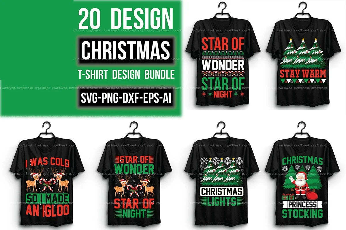 Christmas T-Shirt Design SVG Bundle