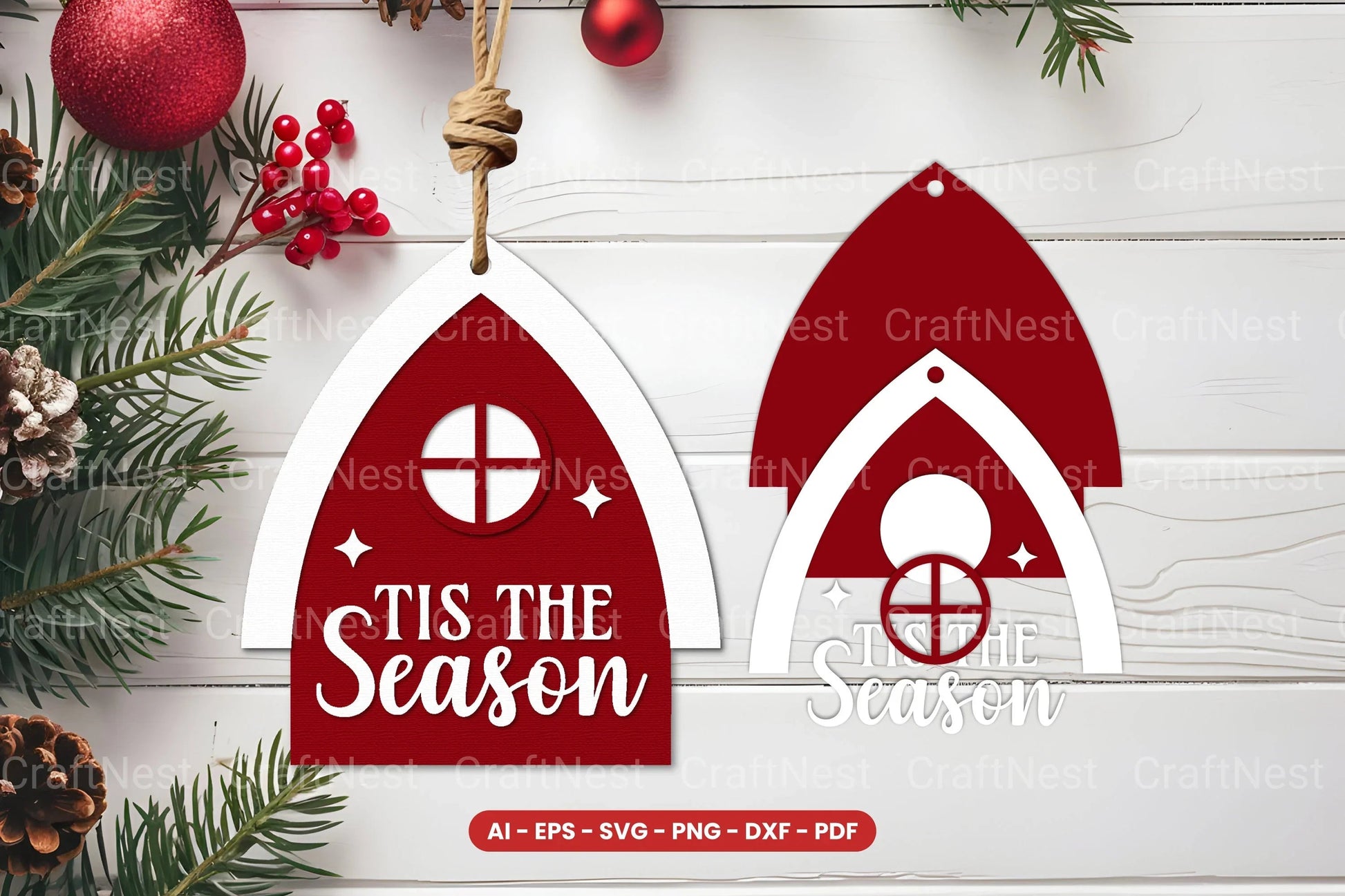 Christmas Tag Laser Cut SVG Bundle - CraftNest - Digital Crafting and Art