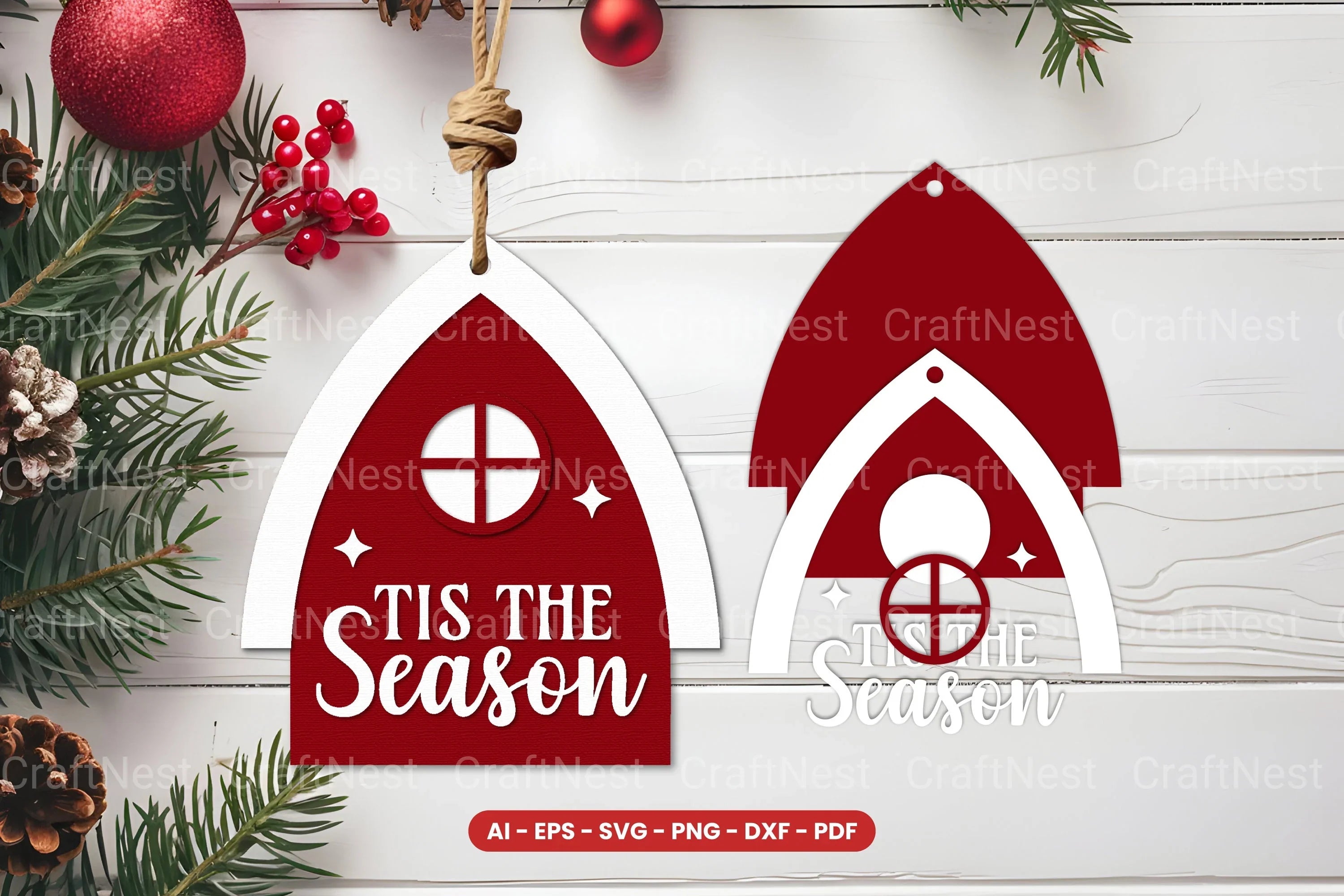 Christmas Tag Laser Cut SVG Bundle - CraftNest - Digital Crafting and Art