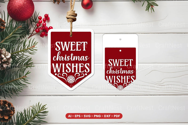 Christmas Tag Laser Cut SVG Bundle - CraftNest - Digital Crafting and Art