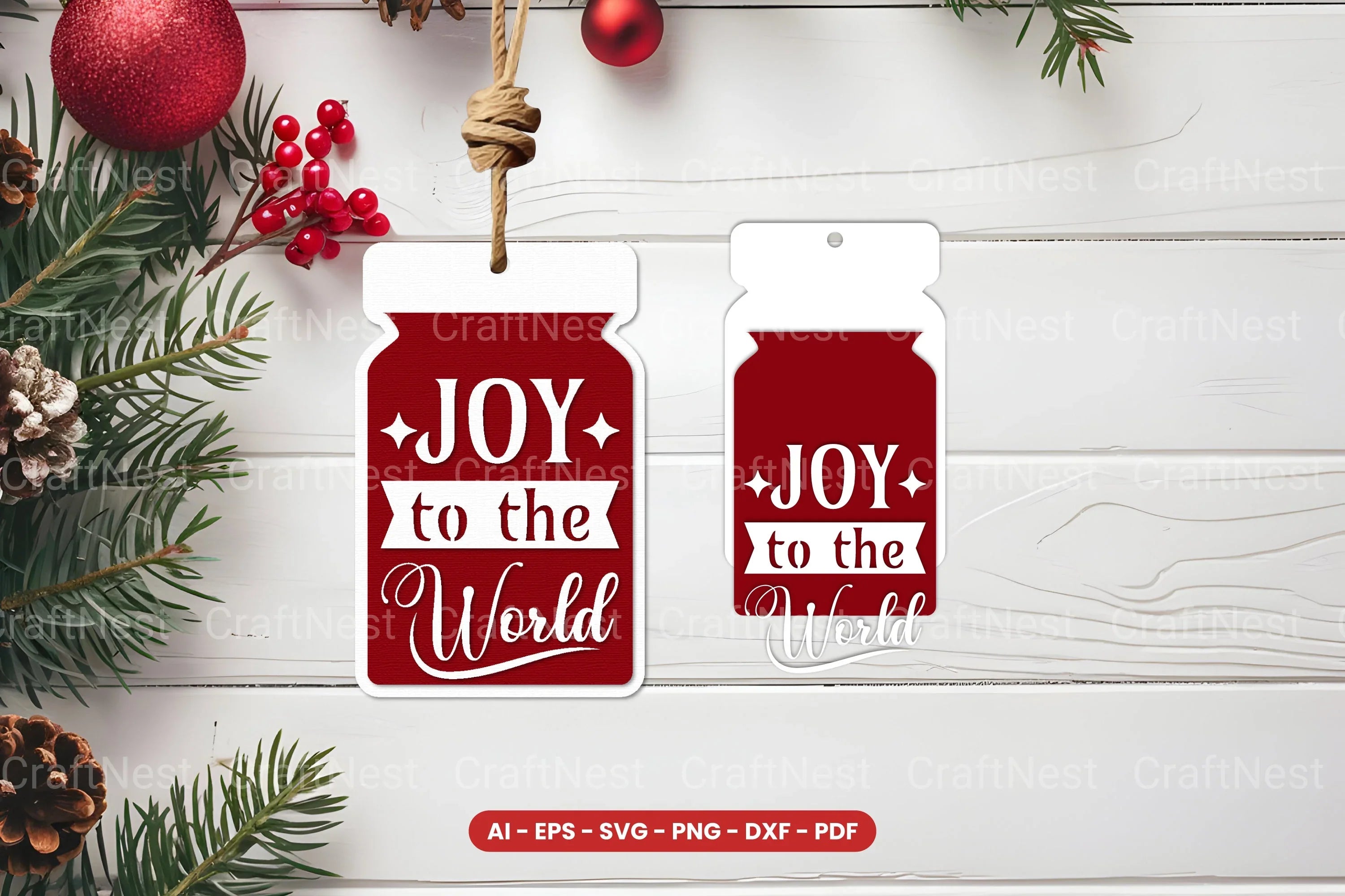 Christmas Tag Laser Cut SVG Bundle - CraftNest - Digital Crafting and Art