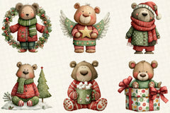 Christmas Teddy Bear Clipart Bundle - CraftNest - Digital Crafting and Art