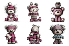 Christmas Teddy Bear Clipart Bundle - CraftNest - Digital Crafting and Art