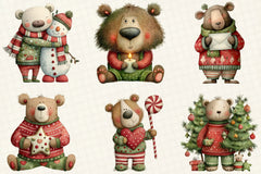 Christmas Teddy Bear Clipart Bundle - CraftNest - Digital Crafting and Art