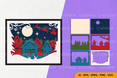 Christmas Town Layered Papercut SVG Bundle - CraftNest - Digital Crafting and Art