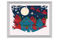 Christmas Town Layered Papercut SVG Bundle - CraftNest - Digital Crafting and Art