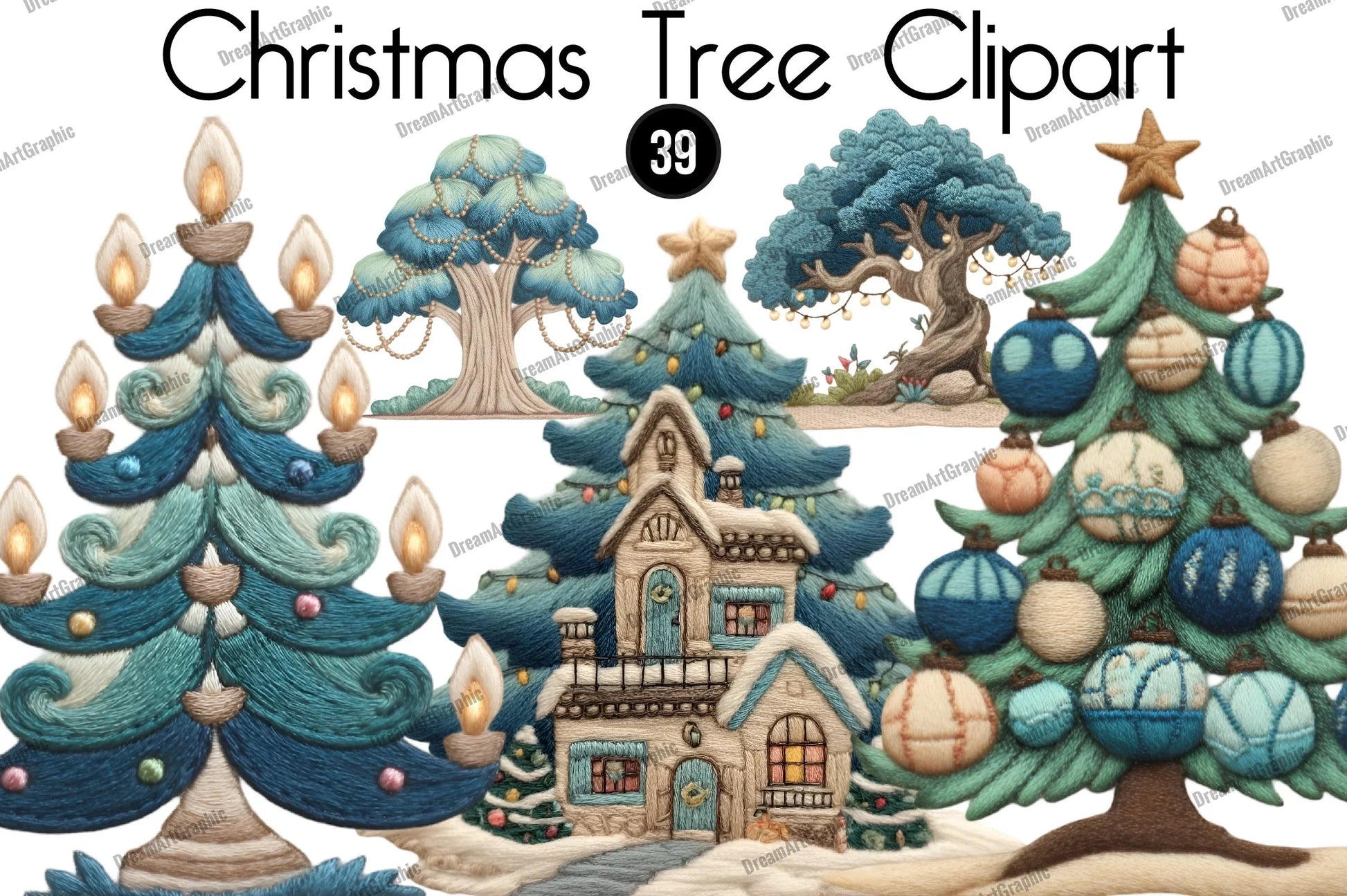 Christmas Tree Clipart Bundle - CraftNest - Digital Crafting and Art
