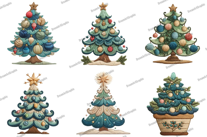 Christmas Tree Clipart Bundle - CraftNest - Digital Crafting and Art