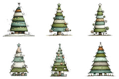 Christmas Tree Clipart Bundle - CraftNest - Digital Crafting and Art