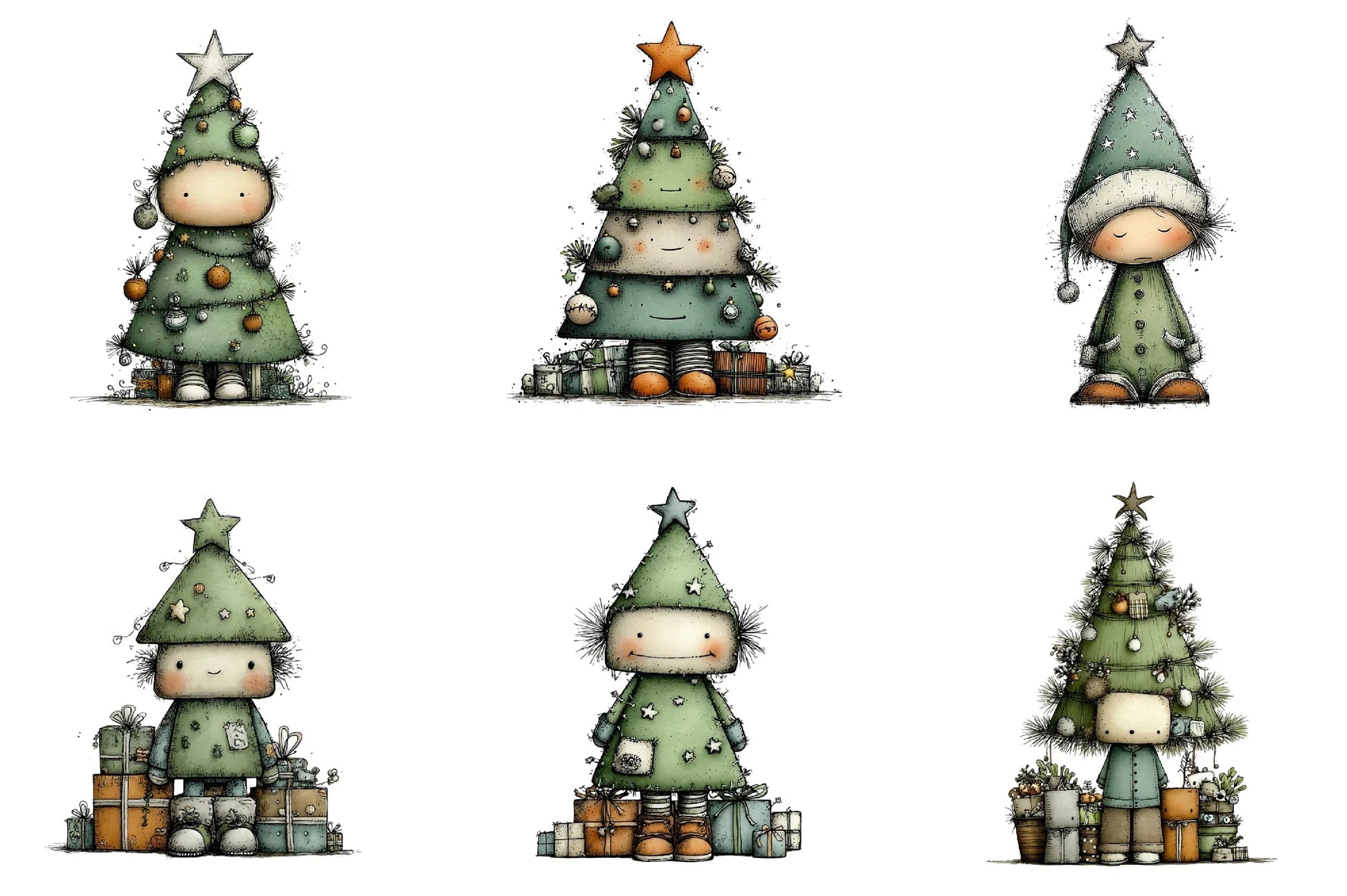 Christmas Tree Clipart Bundle - CraftNest - Digital Crafting and Art