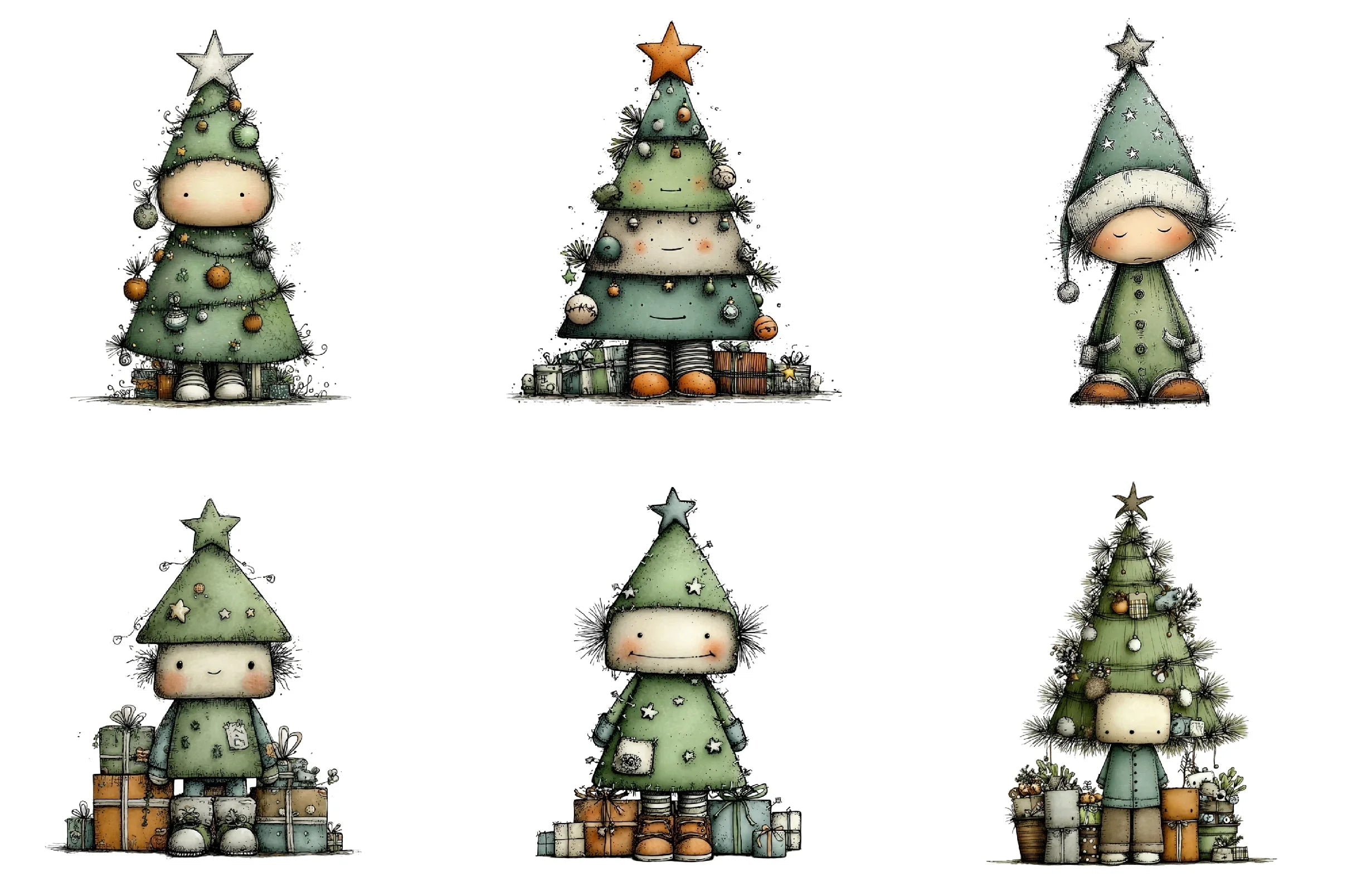 Christmas Tree Clipart Bundle - CraftNest - Digital Crafting and Art