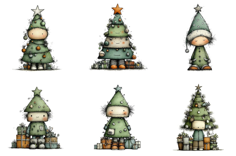 Christmas Tree Clipart Bundle - CraftNest - Digital Crafting and Art