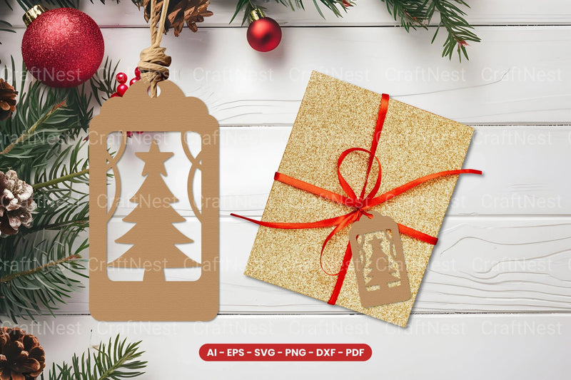 Christmas Tree Gift Tag Laser Cut SVG Bundle - CraftNest - Digital Crafting and Art