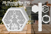 Christmas Tree Hexagon Shadow Box Clipart Bundle