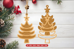 Christmas Tree Ornament Laser Cut SVG Bundle - CraftNest - Digital Crafting and Art